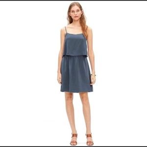 Madewell Silk Overlay Cami Dress - Size 8 Blue